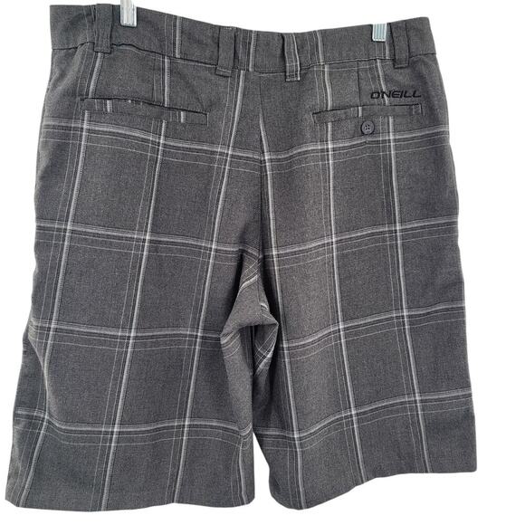 O'Neill Men's Casual Shorts Size 34 Grey plaid - Picture 2 of 3